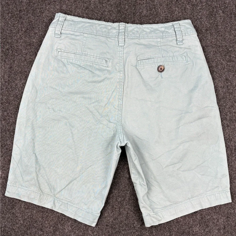 Aeropostale Mens Chino Shorts Size 27 Light Aqua Blue Stretch Cotton Twill 7.5in